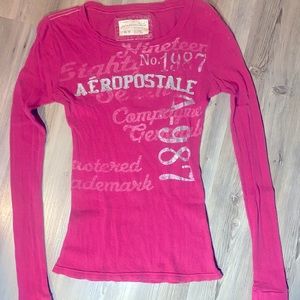 Women’s pink long sleeve shirt, size Medium